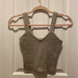 NWT Forever 21 Grey Sweater Cami Crop Top